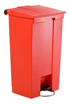 PROREGAL Rubbermaid Robuster Pedaleimer 87 Liter HxBxT 82,6 x 41 x 50,2 cm Aus Konformen Polyethylen Rot