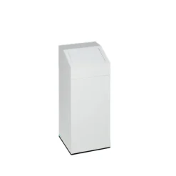 PROREGAL Selbstlöschender Wertstoffsammler Glas 82 Liter HxBxT 89 x 38 x 38 cm Verzinkter Stahl Weiß