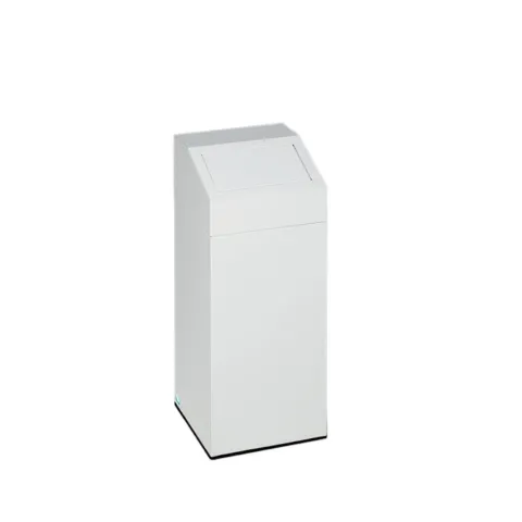 PROREGAL Selbstlöschender Wertstoffsammler Glas 82 Liter HxBxT 89 x 38 x 38 cm Verzinkter Stahl Weiß