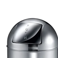 PROREGAL Abfallbehälter Mit Pushdeckel & Inneneimer Aus Metall 40 Liter HxBxT 74 x 34 x 34 cm Edelstahl & Silber