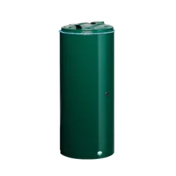 PROREGAL Abfallsammler Mit Einflügeltür Doppelbart Schloss 80 Liter HxBxT 89,5 x 39 x 39 cm Verzinkter Stahl Grün