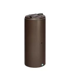 PROREGAL Abfallsammler Mit Einflügeltür Doppelbart Schloss 80 Liter HxBxT 89,5 x 39 x 39 cm Verzinkter Stahl Braun