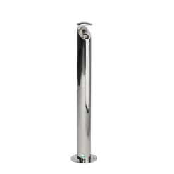 PROREGAL Aschersäule Mit Schutzdach Und Abstreifblech HxBxT 103 x 20 x 20 cm Edelstahl Poliert