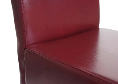 PROREGAL Barhocker gepolstert mit Lehne Sitzhöhe 75cm Holz| Rot-braun helle Beine Kunstleder Barstuhl Tresenhocker
