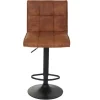 PROREGAL Barhocker gepolstert und höhenverstellbar mit Lehne Sitzhöhe 64-85cm Wildlederimitat| vintage hellbraun Barstuhl Tresenhocker