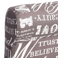 PROREGAL Barhocker gepolstert mit Lehne Sitzhöhe 75cm Holz| Schriftzug Grau helle Beine Stoff/Textil Barstuhl Tresenhocker