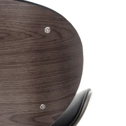 PROREGAL Barhocker höhenverstellbar mit Lehne Sitzhöhe 62-84cm Holz Bugholz Retro-Design Grau Kunstleder Schwarz Barstuhl