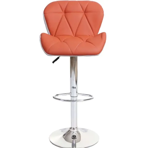 PROREGAL Barhocker mit Lehne Sitzhöhe 62-83cm höhenverstellbar Kunstleder Terracotta Barstuhl Tresenhocker