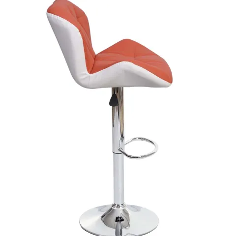 PROREGAL Barhocker mit Lehne Sitzhöhe 62-83cm höhenverstellbar Kunstleder Terracotta Barstuhl Tresenhocker