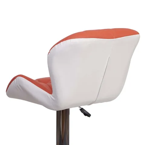 PROREGAL Barhocker mit Lehne Sitzhöhe 62-83cm höhenverstellbar Kunstleder Terracotta Barstuhl Tresenhocker