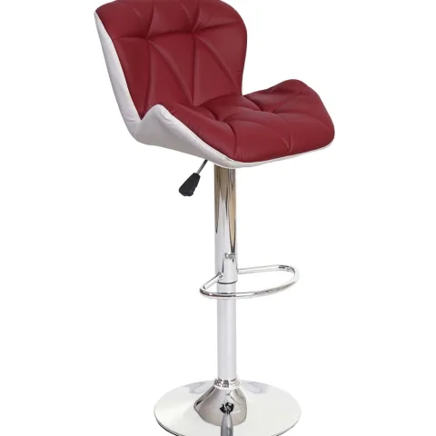 PROREGAL Barhocker mit Lehne Sitzhöhe 62-83cm höhenverstellbar Kunstleder Bordeaux Barstuhl Tresenhocker