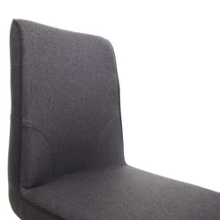 PROREGAL Barhocker mit Lehne Sitzhöhe 75cm Fußablage Stahl Stoff/Textil Grau-braun Barstuhl Tresenhocker