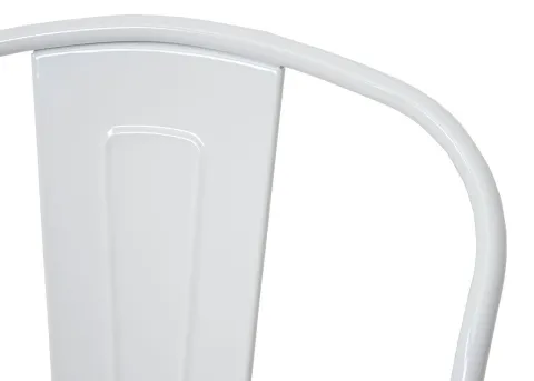 PROREGAL Barhocker mit Lehne Sitzhöhe 77cm Metall Industriedesign Weiß Barstuhl Tresenhocker mit Lehne