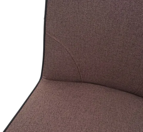 PROREGAL Barhocker mit Lehne Sitzhöhe 75cm Fußablage Stahl Stoff/Textil Braun Barstuhl Tresenhocker