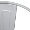 PROREGAL Barhocker mit Lehne Sitzhöhe 77cm Metall Industriedesign Grau Barstuhl Tresenhocker mit Lehne