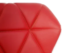 PROREGAL Barhocker mit Lehne Sitzhöhe 62-83cm höhenverstellbar Kunstleder Rot Barstuhl Tresenhocker