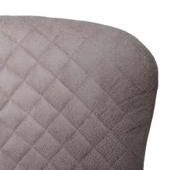 PROREGAL Barhocker mit Lehne Sitzhöhe 75cm Vintage Metall Fußablage Stoff/Textil Grau Barstuhl Tresenhocker