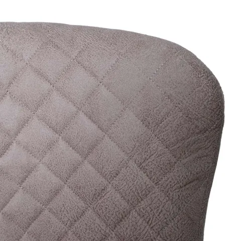 PROREGAL Barhocker mit Lehne Sitzhöhe 75cm Vintage Metall Fußablage Stoff/Textil Grau Barstuhl Tresenhocker
