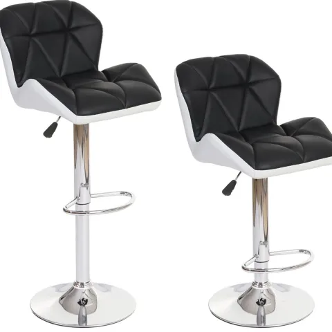 PROREGAL Barhocker mit Lehne Sitzhöhe 62-83cm höhenverstellbar Kunstleder Schwarz Barstuhl Tresenhocker