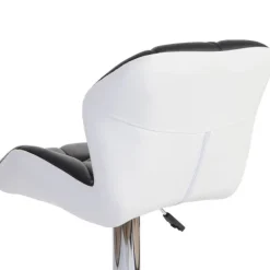 PROREGAL Barhocker mit Lehne Sitzhöhe 62-83cm höhenverstellbar Kunstleder Schwarz Barstuhl Tresenhocker