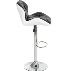 PROREGAL Barhocker mit Lehne Sitzhöhe 62-83cm höhenverstellbar Kunstleder Schwarz Barstuhl Tresenhocker