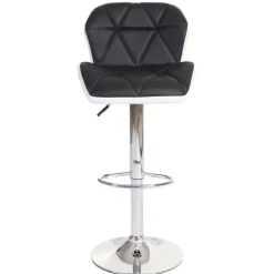PROREGAL Barhocker mit Lehne Sitzhöhe 62-83cm höhenverstellbar Kunstleder Schwarz Barstuhl Tresenhocker