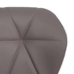 PROREGAL Barhocker mit Lehne Sitzhöhe 62-83cm höhenverstellbar Kunstleder Taupe-grau Barstuhl Tresenhocker