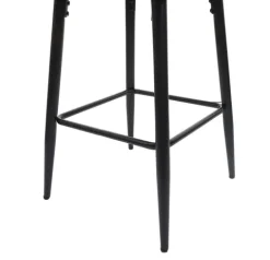 PROREGAL Barhocker mit Lehne Sitzhöhe 74cm Fußablage Metall Kunstleder Creme-Beige Barstuhl Tresenhocker