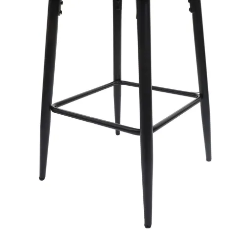 PROREGAL Barhocker mit Lehne Sitzhöhe 74cm Fußablage Metall Kunstleder Creme-Beige Barstuhl Tresenhocker