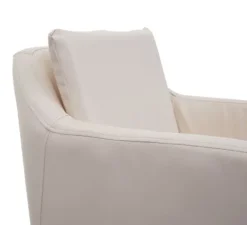 PROREGAL Barhocker mit Lehne Sitzhöhe 74cm Fußablage Metall Kunstleder Creme-Beige Barstuhl Tresenhocker