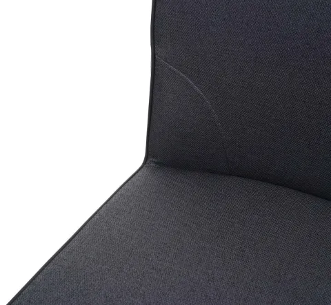 PROREGAL Barhocker mit Lehne Sitzhöhe 75cm Fußablage Stahl Stoff/Textil Dunkelgrau Barstuhl Tresenhocker