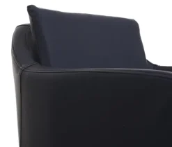 PROREGAL Barhocker mit Lehne Sitzhöhe 74cm Fußablage Metall Kunstleder Schwarz Barstuhl Tresenhocker