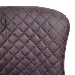 PROREGAL Barhocker mit Lehne Sitzhöhe 75cm Vintage Metall Fußablage Stoff/Textil Dunkelgrau Barstuhl Tresenhocker