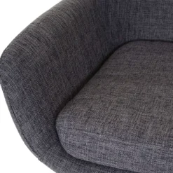 PROREGAL Barhocker Oslo mit Lehne Sitzhöhe 79cm Textil Grau Barstuhl Tresenhocker