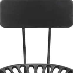PROREGAL Barhocker Sitzhöhe 50-64cm höhenverstellbar drehbar Fußablage Industrial Metall Schwarz-silber Barstuhl Tresenhocker