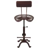 PROREGAL Barhocker Sitzhöhe 50-64cm höhenverstellbar drehbar Fußablage Industrial Metall Kupferfarben Barstuhl Tresenhocker