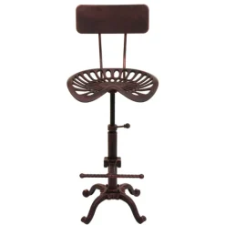 PROREGAL Barhocker Sitzhöhe 50-64cm höhenverstellbar drehbar Fußablage Industrial Metall Kupferfarben Barstuhl Tresenhocker