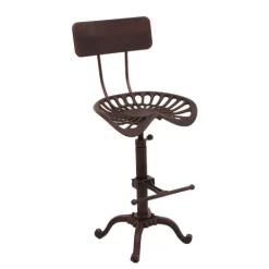 PROREGAL Barhocker Sitzhöhe 50-64cm höhenverstellbar drehbar Fußablage Industrial Metall Kupferfarben Barstuhl Tresenhocker