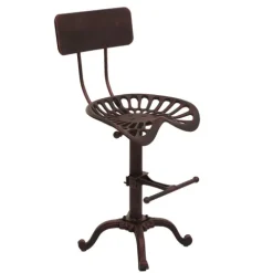 PROREGAL Barhocker Sitzhöhe 50-64cm höhenverstellbar drehbar Fußablage Industrial Metall Kupferfarben Barstuhl Tresenhocker