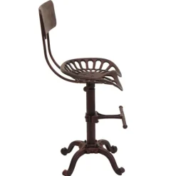 PROREGAL Barhocker Sitzhöhe 50-64cm höhenverstellbar drehbar Fußablage Industrial Metall Kupferfarben Barstuhl Tresenhocker