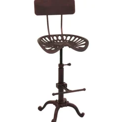 PROREGAL Barhocker Sitzhöhe 50-64cm höhenverstellbar drehbar Fußablage Industrial Metall Kupferfarben Barstuhl Tresenhocker