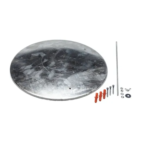 PROREGAL Bodenronde Für Klassischen Standascher HxBxT 0,2 x 44 x 44 cm Stahlblech Grau