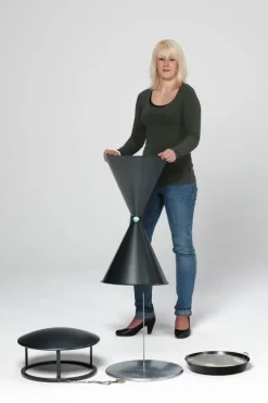 PROREGAL Bodenronde Für Klassischen Standascher HxBxT 0,2 x 44 x 44 cm Stahlblech Grau