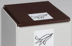 PROREGAL Deckel Für Abfallbehälter Und Wertstoffsammelsystem 60 Liter Kunststoff Braun