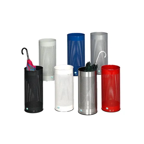 PROREGAL Dekorativer Schirmständer Gelocht HxBxT 61 x 27 x 27 cm Verzinkter Stahl Silber