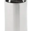 PROREGAL Doppelwandiger Eckiger Edelstahl Papierkorb 10 Liter HxBxT 27,5 x 16,5 x 22,5 cm Silber