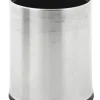PROREGAL Eleganter Doppelwandiger Papierkorb Aus Edelstahl 10 Liter HxØ 27,5 x 22,5 cm Matt Edelstahl