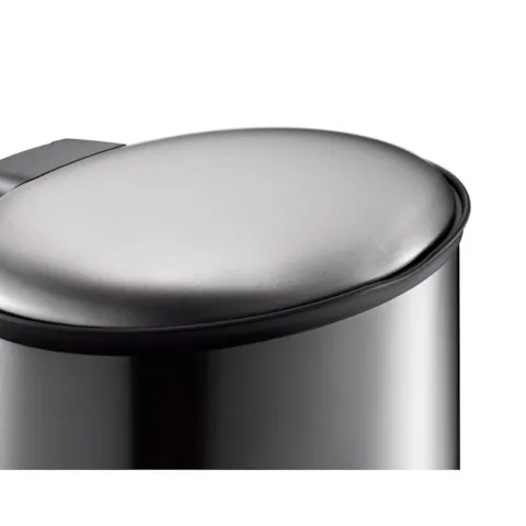 PROREGAL Ellipsenförmiger Treteimer Aus Gebürstetem Edelstahl 30 Liter HxBxT 65,3 x 32,5 x 35,6 cm Silber