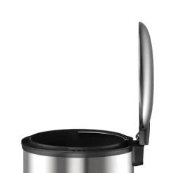 PROREGAL Ellipsenförmiger Treteimer Aus Gebürstetem Edelstahl 30 Liter HxBxT 65,3 x 32,5 x 35,6 cm Silber
