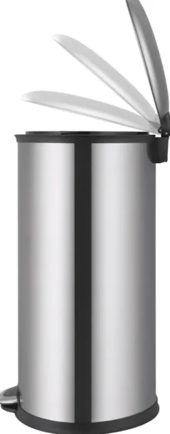 PROREGAL Ellipsenförmiger Treteimer Aus Gebürstetem Edelstahl 30 Liter HxBxT 65,3 x 32,5 x 35,6 cm Silber